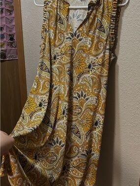 MICHAEL Michael Kors Yellow Paisley Sleeveless Dress